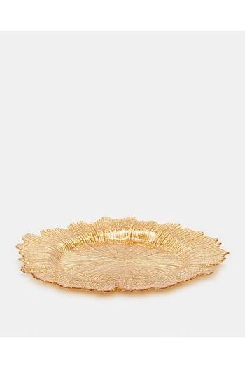 erorex Gold Embellished Charger Plate, Gold, One Size 132161164