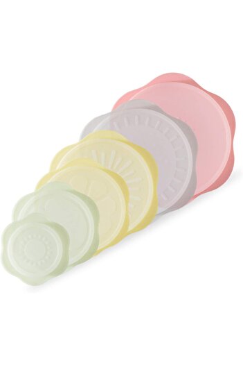erorex Silicone Stretch Lids Set Food Storage, Fruit Pattern Food Grade Reusable Silicone Sealing Food
