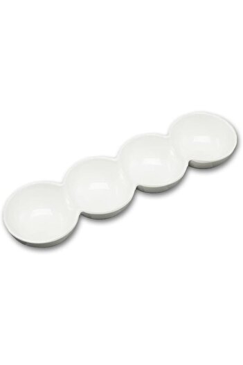erorex Melamine Divided Serving Plate Multi Use Nuts Desserts Sauces Also White Easy Store Shatterproof