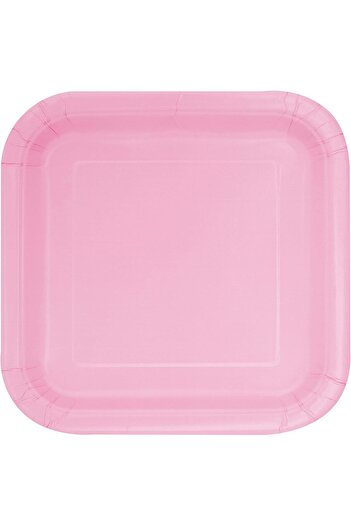 erorex Lovely Pink Square Plate 7"