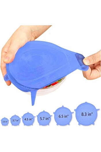 erorex Silicone Stretch Lids 12 Pack, Suction Lid Multi Size Reusable Durable Food Storage Covers Bowls,