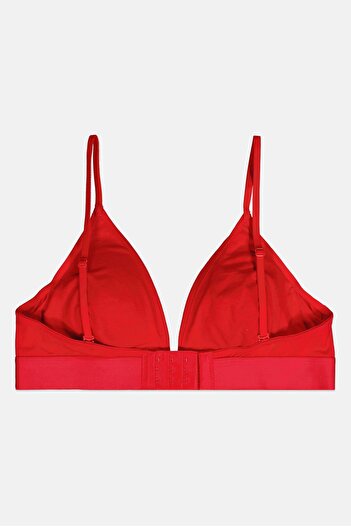 Calvin Klein Women Padded Non Wired Brand Logo Bra, Red