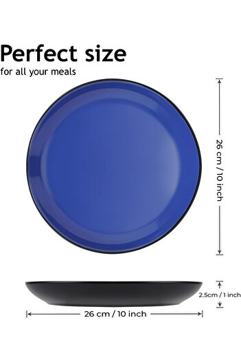 erorex 6 X 26 Cm Plate/Dinner Plate Set Stoneware Ceramic Tableware Set Le Papillon Collection