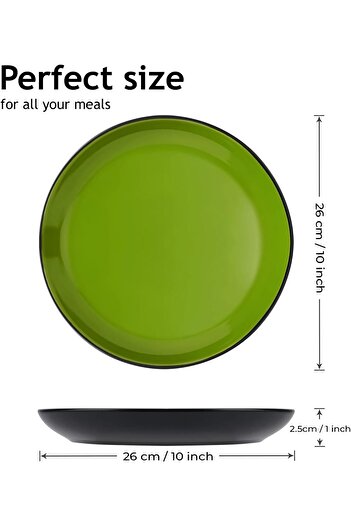 erorex 6 X 26 Cm Plate/Dinner Plate Set Stoneware Ceramic Tableware Set Le Papillon Collection