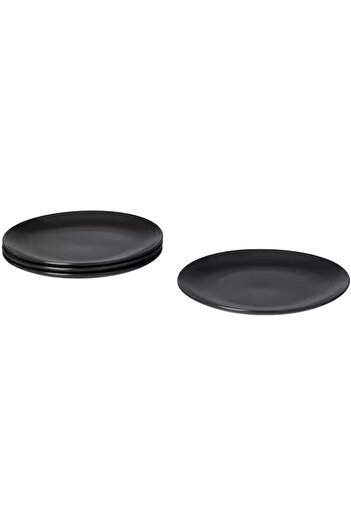 erorex Modern Matte Dark Grey Plates – 26 Cm Ceramic Dinner Plate Set – Minimalist Style Tableware –