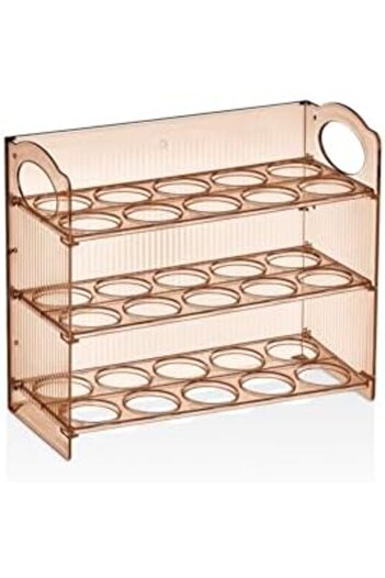 STOREMAX Ahmet katlı egg holder 3-shelf egg organizer transparent copper vp-081,
