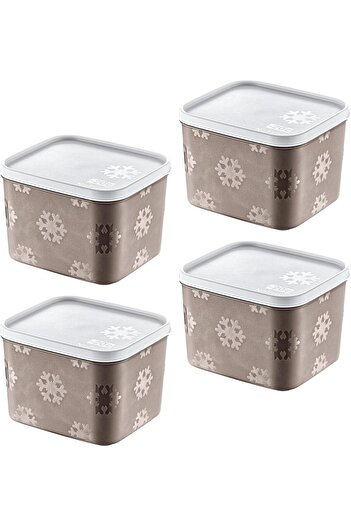 STOREMAX Snshop Set of 4 No Frost Storage Container Terra 1250 ml 467437