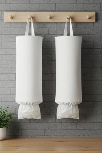 STOREMAX Sellbuyst Hanging White Bag Organizer Set – Bag Holder and Organizer Basket White Trendy 2