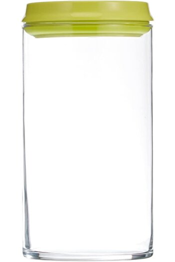 STOREMAX Polysight Zest Click Jar 1480 Cc, Leakproof Locking Lid, Green Trendzap 467437