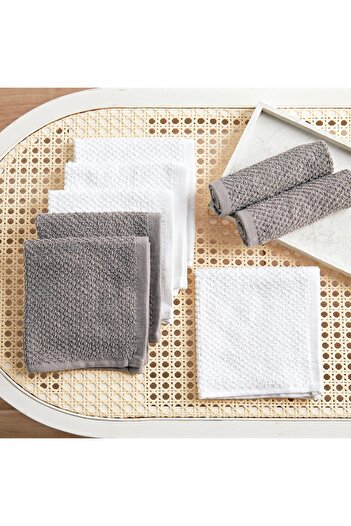 Generic Day to Day 8-Piece Face Towel Set - 30x30 cm