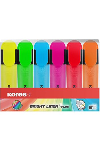 STOREMAX Sersadsn Tm36160 Highlighter Pen Set, Set of 6, Luminous Pen, Yellow/Green/Orange/Pink/Red