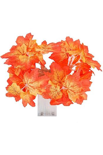 STOREMAX Snshop Aa98Yt1097 Autumn Concept Decorative Leaf Pattern Strip Led Night Light, Red