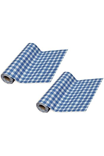 STOREMAX Polysight Disposable Blue Paper Tablecloth 48 Meters 32 Sheets Trendzap 467437