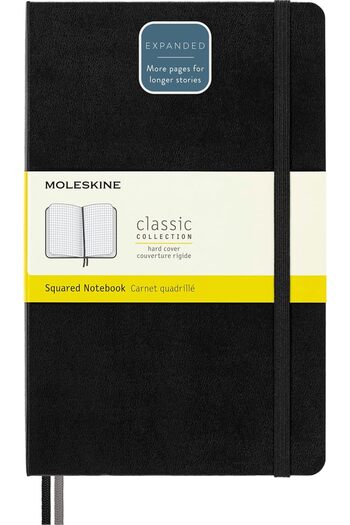 STOREMAX Snshop Checkered Thick Black Notebook L Size Hard Cover (Expanded) 467437