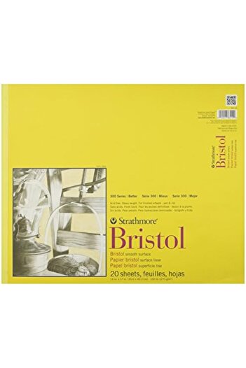 STOREMAX Polysight 300 Series Bristol Paper Pad, Smooth, Hardcover, 14X17 Inches, 20 Sheets (100 Lb/270 g) - yet