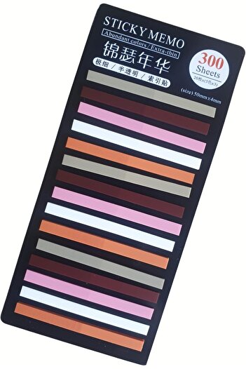 STOREMAX Snshop Post-It Sticky Notes Transparent Colorful Adhesive Post-It Note Paper Label Short Strips (