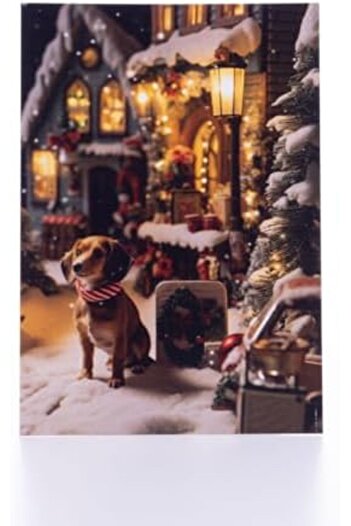 STOREMAX Jevnna Postcard, New Year, Little Dog, 12X17 cm 6 Pieces Tool 646268