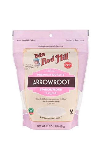 Bob's Red Mill Premium Quality Arrowroot Starch/ Flour, Gluten Free, Non-GMO 454gm x 4