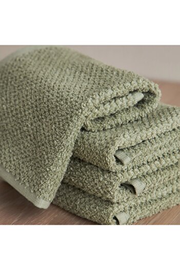 Generic Estella Popcorn 4-Piece 420 GSM Turkish Cotton Finger Tip Towel Set - 30x30 cm
