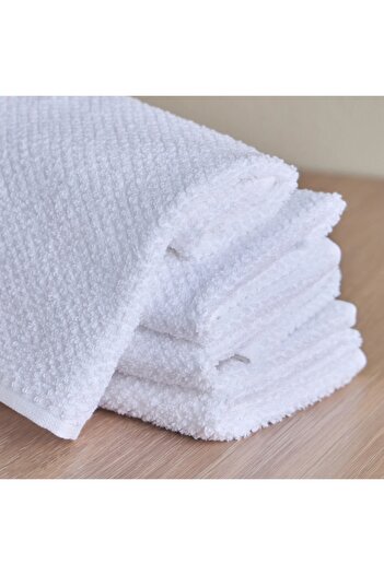 Generic Estella Popcorn 4-Piece 420 GSM Turkish Cotton Finger Tip Towel Set - 30x30 cm