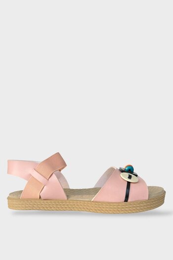 Liger Elastic Bead Detailed Casual Women's Sandals Pudra - Black