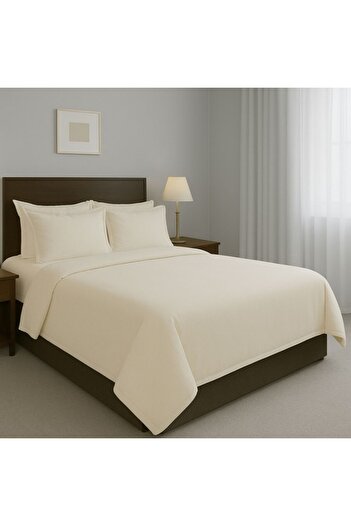 Pucioasa Double bed linen made of 100% cotton ranforce Beige