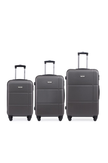Prince Travelling Prince Hard Luggage (4 Wheels) Axion 3 Pcs Set - 20 Inch X 24 Inch X 28 Inch - Dark Grey