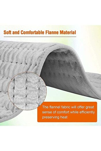 Lumely Electric Heating pad,with Automatic Switch-Off, 6 Temperature Levels,for Back Neck Shoulder,Grey