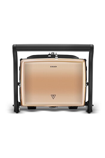 Karaca Gastro Grill Glass Premium 2400W Izgara ve Tost Makinesi Mineral Gold 6 Dilim Kapasiteli
