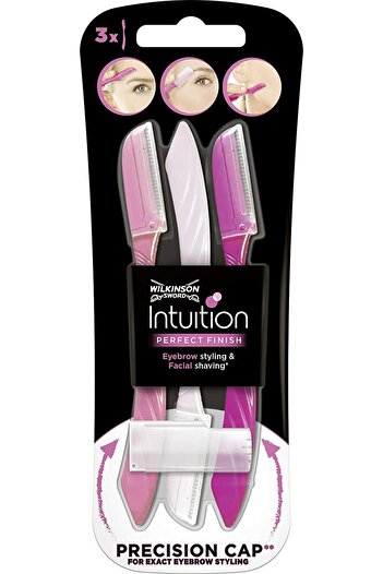 Wilkinson Sword Intuition Perfect Finish razor blades, for facial hair, 3 pieces