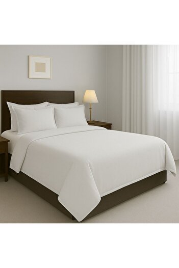 Pucioasa Double bed linen made of 100% cotton, white, ranforce