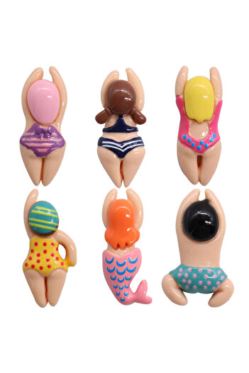 Choice 6PCS 6Pcs Swimming Boys Girls Sports Resin Shoes Ornaments DIY Funny Bracelet Buckle Charms Fit Birt