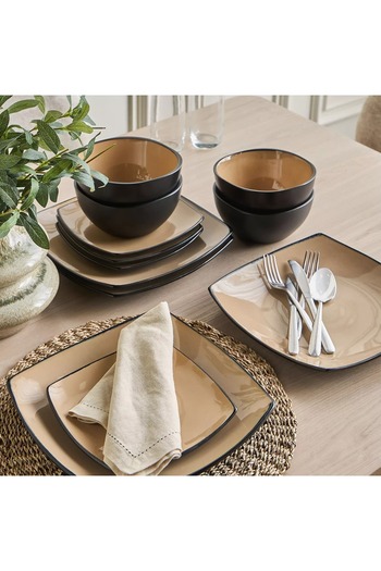 Generic Amora 12-Piece Stoneware Dinner Set - Serves 4