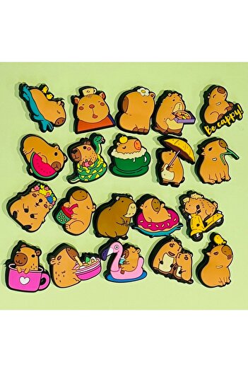 Choice 20pcs 20Pcs Animal Capybara Snake PVC Lovely Shoes Charms Ornament Boys Girls Clog Buckle DIY Phone