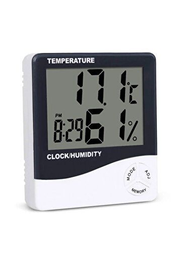 FOXMAG24 Professional Weather Thermometer with Indoor/Outdoor Hygrometer, LCD Display, Clock, Min/Max