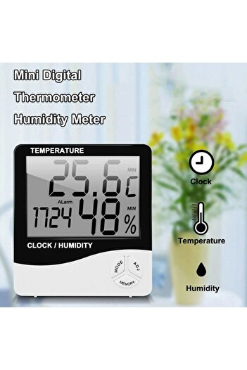FOXMAG24 Professional Weather Thermometer with Indoor/Outdoor Hygrometer, LCD Display, Clock, Min/Max