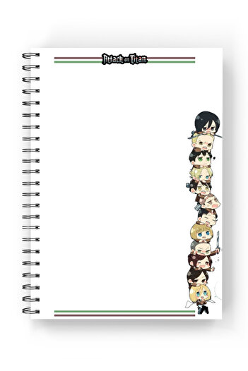 nihonwosekai Aot Titana Saldırı Attack on Titan Anime 2 Pcs Spiral Notebook Set 50 Sheets