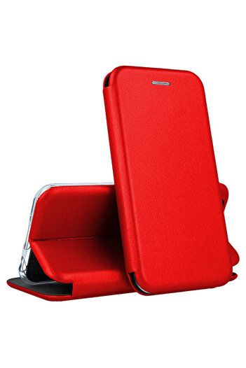 ALC MOBILE Magnetic Flip cover case compatible with Samsung Galaxy A17, Red