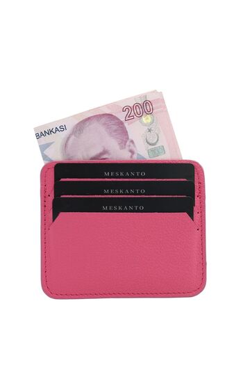 Meskanto Lena Genuine Leather Slim Card Holder Wallet