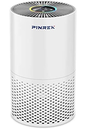 PINREK Air Purifiers for Home Bedroom, up to 50m², 4 Stage H13 HEPA Filter Air Cleaner with Touch S
