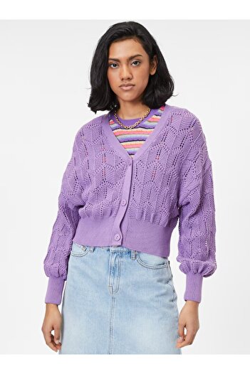 Oasis Purple Knitted Cardigan