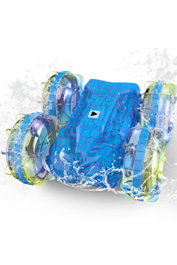 Fun Moment Amphibious Remote Control Car with Lights and Gesture Control Features blue