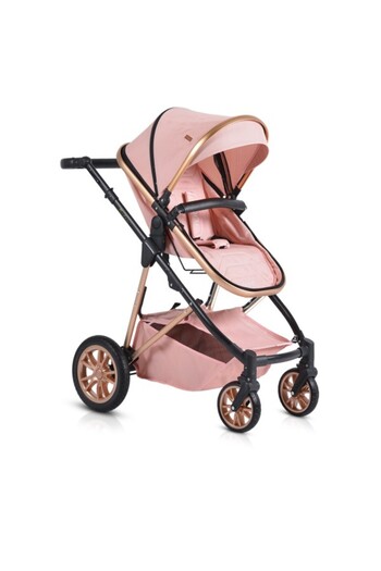Moni 2-in-1 Midas Pink Stroller for Newborns – Convertible Bassinet to Sport Mode, Lightweight Aluminum
