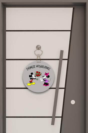 Dormot Digital Print Gray, Standard, Welcome to Our Mini House Themed, Door Ornament, Wall Ornament