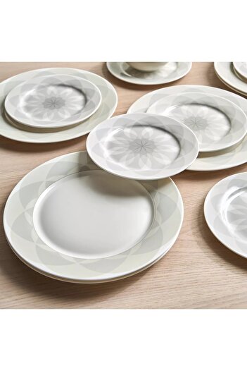 Generic Qubba 18-Piece Porcelain Dinner Set - Serves 6