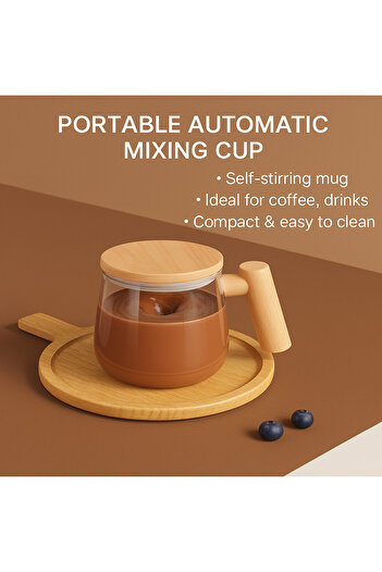 TSUMAB Portable Automatic Mixing Cup – Self-Stirring Coffee & Drink Mug