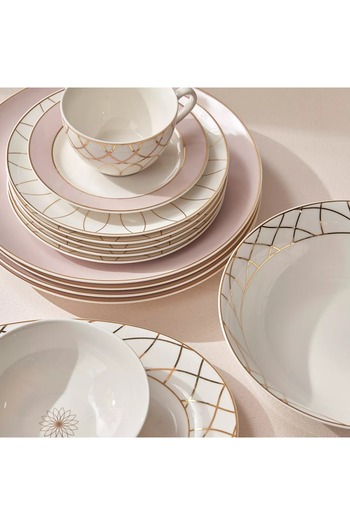 Generic Hikayat 32-Piece New Bone China Dinner Set - Serves 6