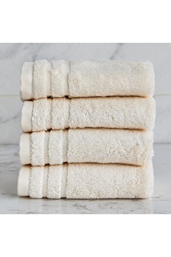 Generic Egyptian 4-Piece 600 GSM Cotton Fingertip Towel Set - 30x30 cm