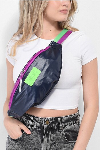 Nike Heritage Festival Green & Purple Fanny Pack Waist Bag 3 Lt Unisex Daily Waist Bag Navy Blue