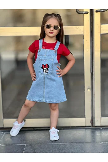 yns coolstar New Season Embroidered Denim Salopet Jile Dress and T-Shirt